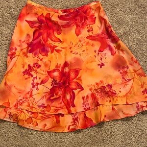 Tailor B. Moss Vibrant Floral A-Line Skirt